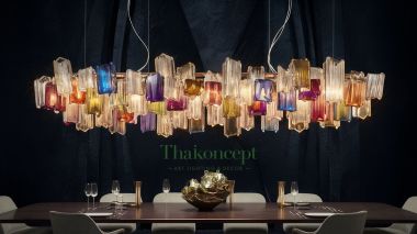 Ý TƯỞNG ĐÈN CHÙM TRANG TRÍ BÀN ĂN 1